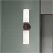 Livex Lighting Aero 2-Light Glass/Metal ADA Vanity Sconce in Bronze