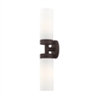 Livex Lighting Aero 2-Light Glass/Metal ADA Vanity Sconce in Bronze
