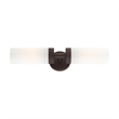 Livex Lighting Aero 2-Light Glass/Metal ADA Vanity Sconce in Bronze