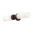 Livex Lighting Aero 2-Light Glass/Metal ADA Vanity Sconce in Bronze