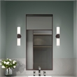 Livex Lighting Aero 2-Light Glass/Metal ADA Vanity Sconce in Bronze