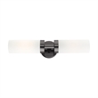 Livex Lighting Aero 2-Light Glass/Metal ADA Vanity Sconce in Black Chrome