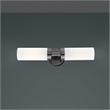 Livex Lighting Aero 2-Light Glass/Metal ADA Vanity Sconce in Black Chrome
