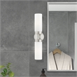 Livex Lighting Aero 2-Light Glass/Metal ADA Vanity Sconce in Brushed Nickel