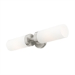 Livex Lighting Aero 2-Light Glass/Metal ADA Vanity Sconce in Brushed Nickel