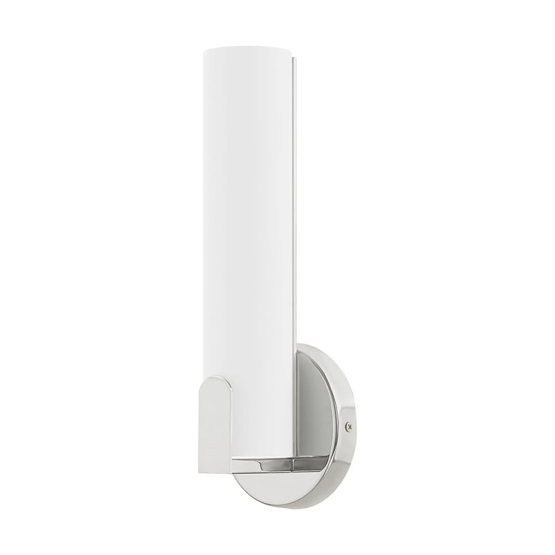 Livex Lighting Lund 8W LED Contemporary Metal ADA Wall Sconce in Polished Chrome