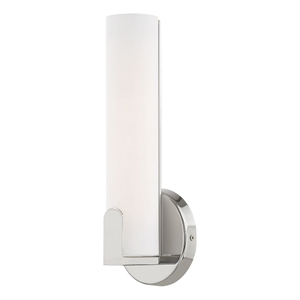 Livex Lighting Lund 8W LED Contemporary Metal ADA Wall Sconce in Polished Chrome