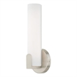 Livex Lighting Lund 8W LED Contemporary Metal ADA Wall Sconce in Brushed Nickel