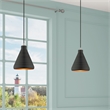 Livex Lighting Geneva 1-Light Contemporary Metal Single Pendant in Black