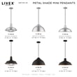 Livex Lighting 1-Light Transitional Metal Single Pendant in Black