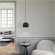 Livex Lighting 1-Light Modern Metal Single Pendant with Shade in Black