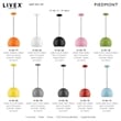 Livex Lighting 1-Light Modern Metal Single Pendant with Shade in Shiny Orange