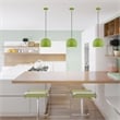Livex Lighting 1-Light Modern Metal Single Pendant with Shade in Apple Green