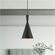 Livex Lighting Waldorf 1-Light Modern Metal Single Pendant in Black