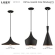 Livex Lighting Waldorf 1-Light Modern Metal Single Pendant in Black