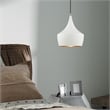 Livex Lighting Waldorf 1-Light Metal Single Pendant in White