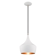 Livex Lighting Waldorf 1-Light Metal Single Pendant in White