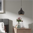 Livex Lighting Waldorf 1-Light Metal Single Pendant in Black