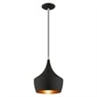 Livex Lighting Waldorf 1-Light Metal Single Pendant in Black