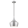 Livex Lighting Waldorf 1-Light Metal Single Pendant in Brushed Aluminum