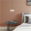 Livex Lighting Avondale 1-Light Metal & Glass Single Pendant in Antique Brass