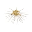 Livex Lighting Utopia 4-Light Mid-Century Metal Ceiling Mount in Satin Brass