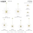 Livex Lighting Utopia 4-Light Mid-Century Metal Ceiling Mount in Satin Brass