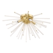 Livex Lighting Utopia 4-Light Mid-Century Metal Ceiling Mount in Satin Brass