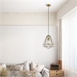 Livex Lighting Knox 1-Light Farmhouse Metal Single Pendant in Antique Brass
