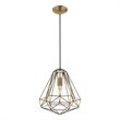 Livex Lighting Knox 1-Light Farmhouse Metal Single Pendant in Antique Brass