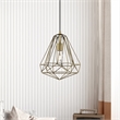 Livex Lighting Knox 1-Light Farmhouse Metal Single Pendant in Antique Brass