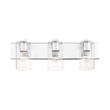 Livex Lighting Zurich 3-Light Metal Bath Vanity Lighting in Polished Chrome