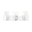 Livex Lighting Zurich 3-Light Metal Bath Vanity Lighting in Polished Chrome