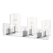 Livex Lighting Zurich 3-Light Metal Bath Vanity Lighting in Polished Chrome