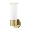 Livex Lighting Lindale 1-Light Metal & Glass ADA Single Sconce in Antique Brass