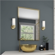 Livex Lighting Lindale 1-Light Metal & Glass ADA Single Sconce in Antique Brass