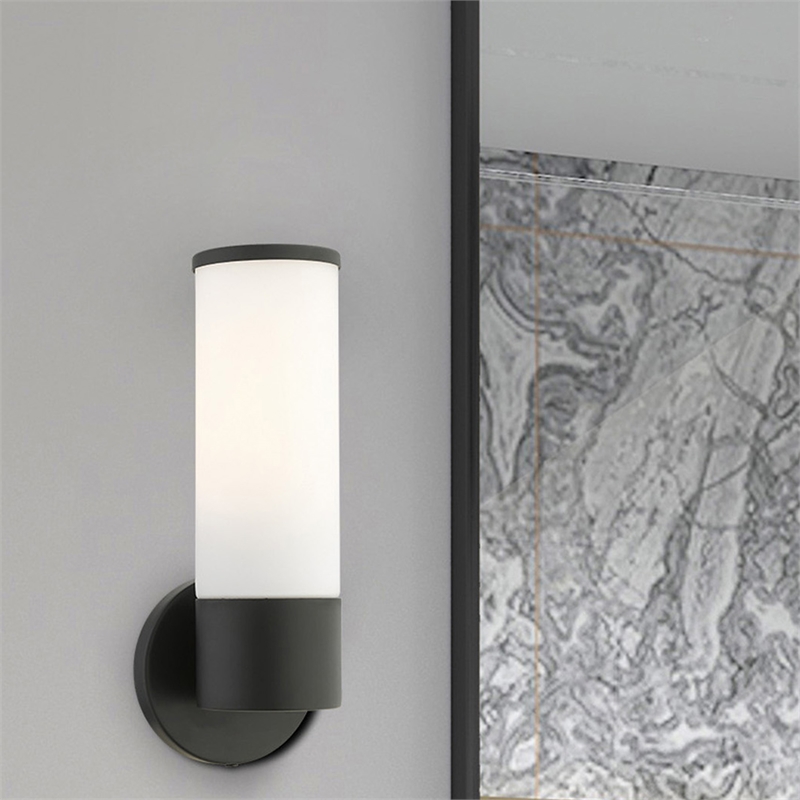 Livex Lighting Lindale 1-Light Metal & Glass ADA Single Sconce in Black