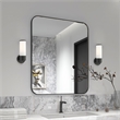 Livex Lighting Lindale 1-Light Metal & Glass ADA Single Sconce in Black
