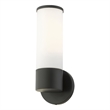 Livex Lighting Lindale 1-Light Metal & Glass ADA Single Sconce in Black