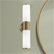 Livex Lighting Lindale 2-Light Metal/Glass Vanity ADA Sconce in Antique Brass