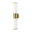 Livex Lighting Lindale 2-Light Metal/Glass Vanity ADA Sconce in Antique Brass