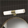 Livex Lighting Lindale 2-Light Metal/Glass Vanity ADA Sconce in Antique Brass