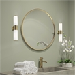 Livex Lighting Lindale 2-Light Metal/Glass Vanity ADA Sconce in Antique Brass
