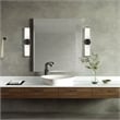 Livex Lighting Lindale 2-Light Metal/Glass Vanity ADA Sconce in Black