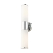 Livex Lighting Lindale 2-Light Metal/Glass Vanity ADA Sconce in Polished Chrome