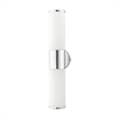 Livex Lighting Lindale 2-Light Metal/Glass Vanity ADA Sconce in Polished Chrome