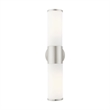 Livex Lighting Lindale 2-Light Metal/Glass Vanity ADA Sconce in Brushed Nickel