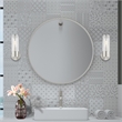 Livex Lighting Banca 1-Light Metal & Glass ADA Single Sconce in Brushed Nickel