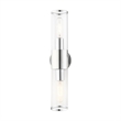 Livex Lighting Banca 2-Light Metal & Glass ADA Vanity Sconce in Polished Chrome