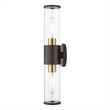 Livex Lighting Banca 2-Light Metal & Glass ADA Vanity Sconce in Bronze